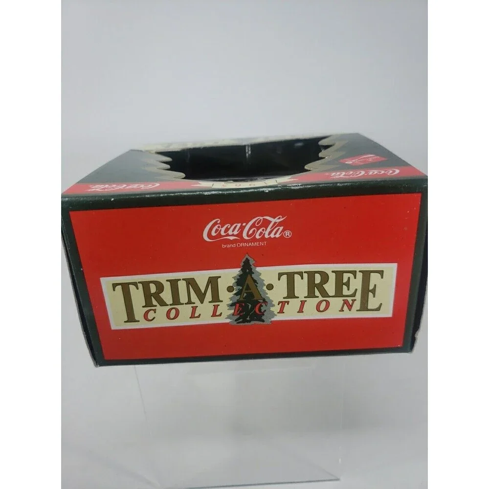 Coca Cola Trim A Tree Collection 1965 Santa Decorating Lights Ornament 1993 VTG